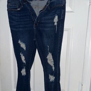 Dark wash denim jeans